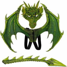Children's Dragon Wing Costume Dinosaur Tail Mask Set Cosplay Kids Halloween Dragon Costume