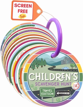 Children's Scavenger Hunt: Travel Edition - Expansion Pack | Toddler Car Activities | Road Trip Toys | Games for 2, 3 Year Old's & Up | Kids Educational Scavenger Hunt Cards