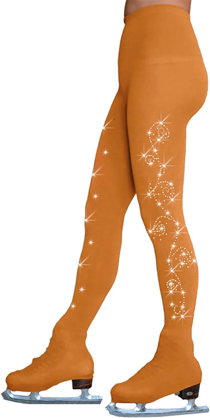 ChloeNoel Figure Skating Tan Over The Boot Tights TB8832