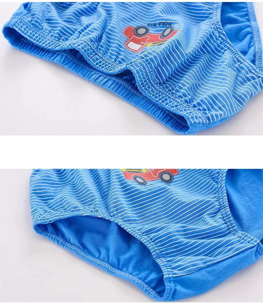 CHUNG Toddlers Little Boys 2-9Y Cotton Briefs Underwear Pack of 5/6 Car Dinosaur