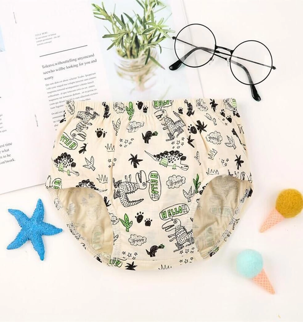 CHUNG Toddlers Little Boys 2-9Y Cotton Briefs Underwear Pack of 5/6 Car Dinosaur