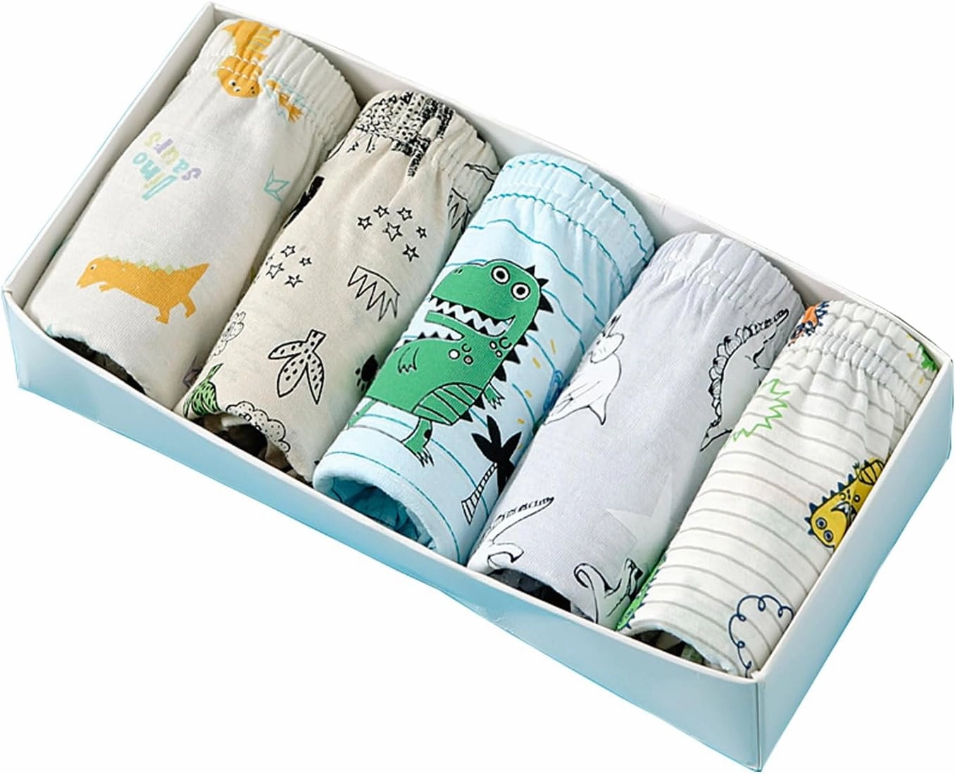 CHUNG Toddlers Little Boys 2-9Y Cotton Briefs Underwear Pack of 5/6 Car Dinosaur