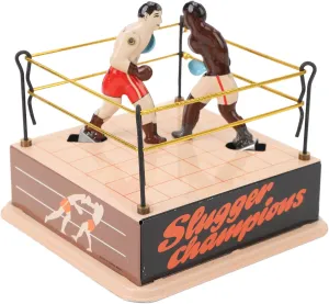 Clockwork Boxing Toy, Interactive Retro Windup Tin Toy Clockwork Boxing Ring Tin Toy, Decorative Display for Home Wine Bar