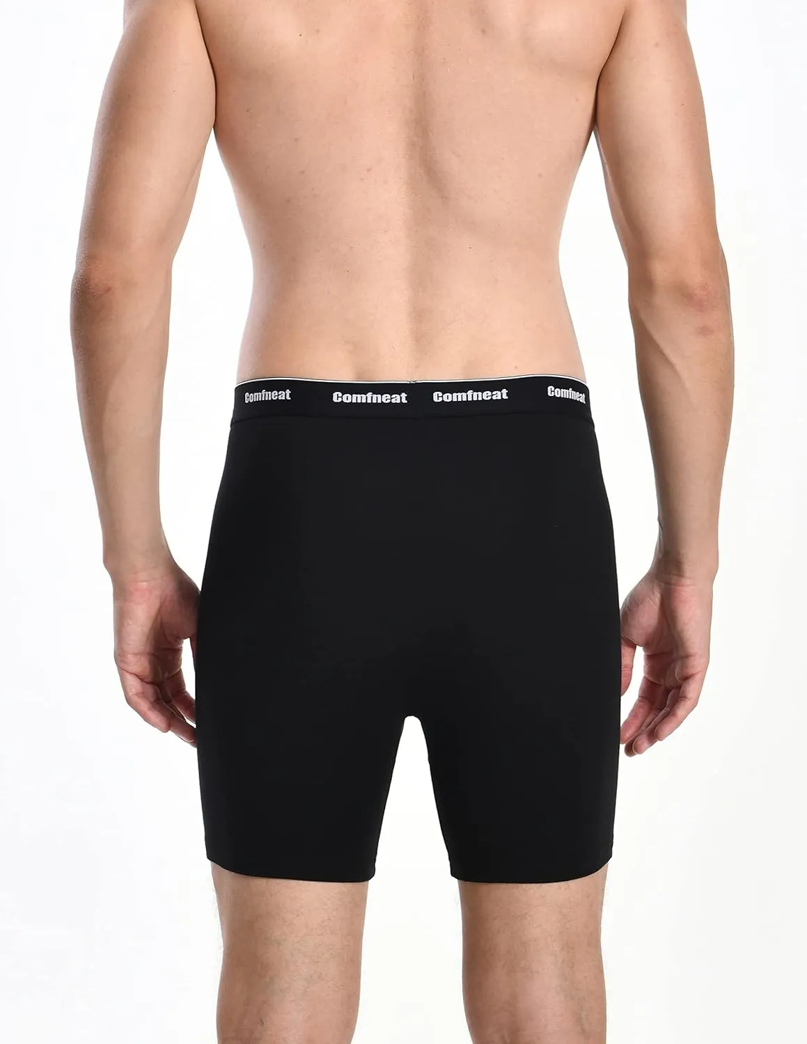 Comfneat Men's 6-Pack Boxer Briefs Soft Breathable Underwear S-XXL Open Fly