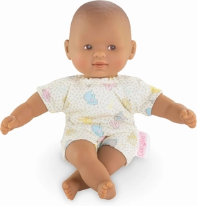 Corolle Mini Calin Bunnies Baby Doll - Small 8" Soft Body with Brown Eyes and Bunny Pattern Outfit, Vanilla-Scented, Easy to Hold - for Kids Ages 18 Months and up