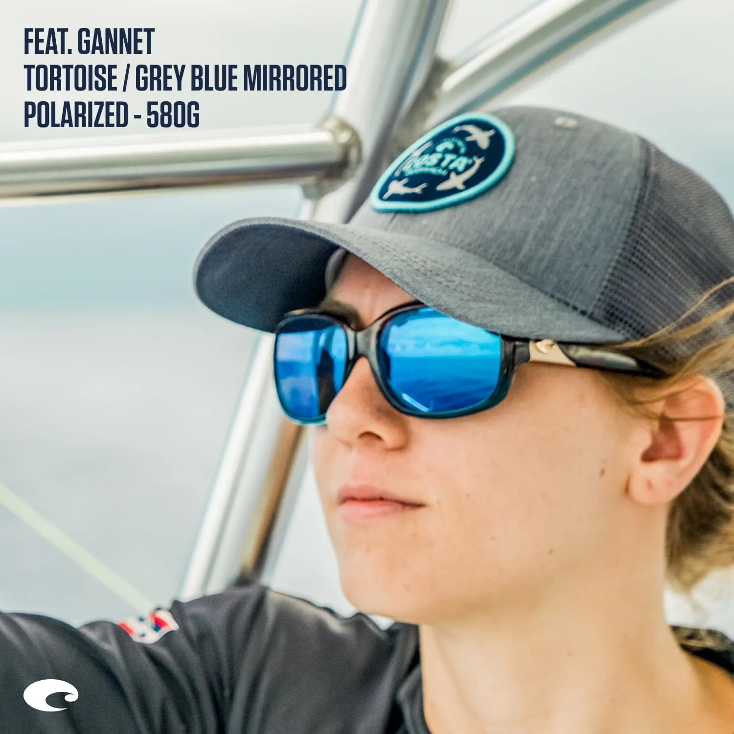 Costa Del Mar Women's Gannet Rectangular Sunglasses