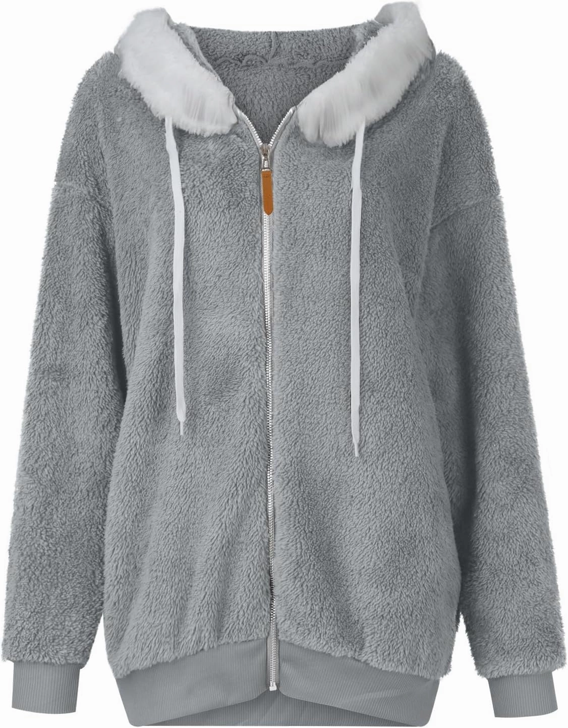 COTECRAM Women's 2023 Winter Warm Sherpa Lined Coat Fashion Plus Size Fleece Jackets Zip Up Hoodies Plush Sweatshirt Outwear