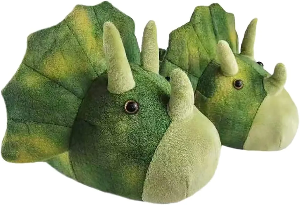 Cotton Hippo Slippers - Adult & Children Plush Animal Slippers - Gray