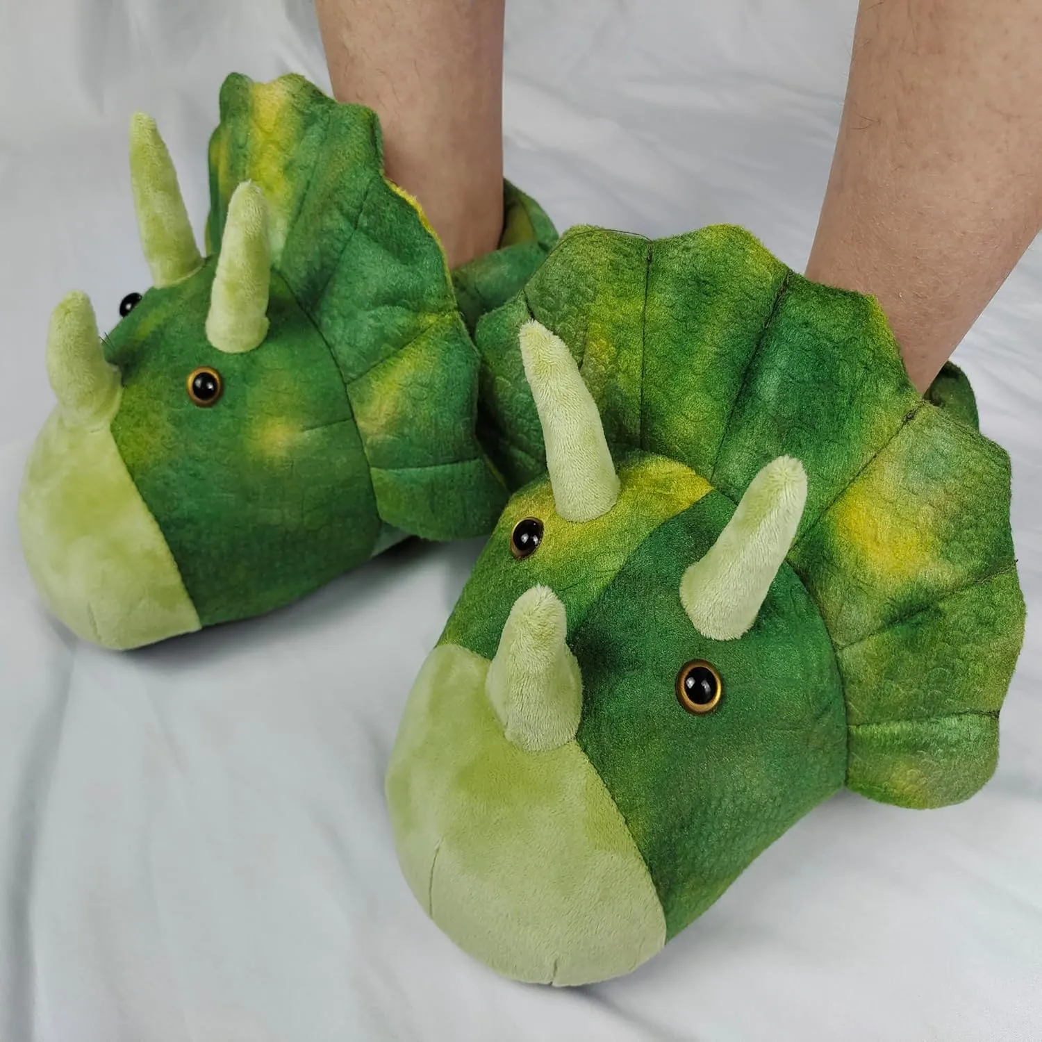 Cotton Hippo Slippers - Adult & Children Plush Animal Slippers - Gray