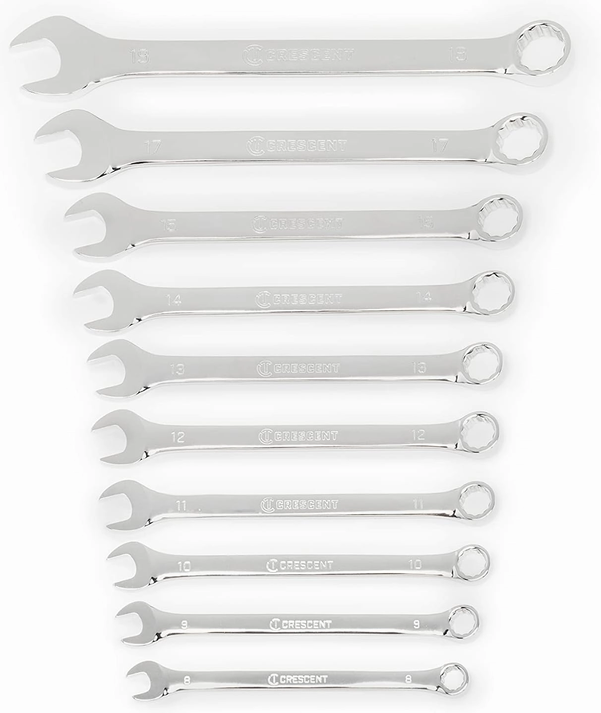 Crescent 10 Piece 12 Point Metric Combination Wrench Set - CCWS3-05