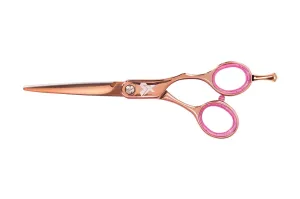 Cricket Shear Xpressions 5.75" Professional Hair Cutting Scissors - Barber Scissors, Japanese Stainless Steel, Comfort Silencer, Ideal for Stylists and Home Use, Hey Rosie - Rose Gold
