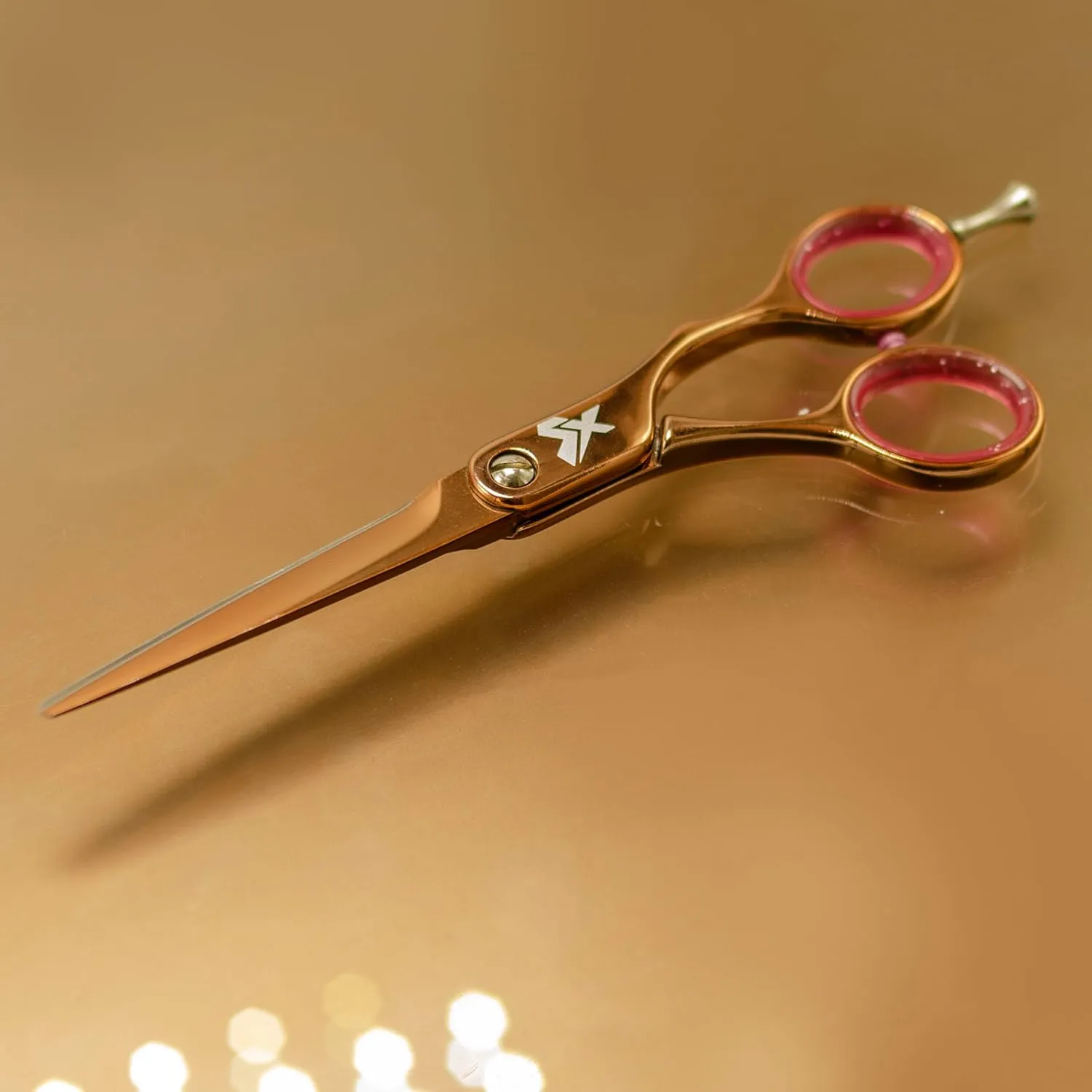 Cricket Shear Xpressions 5.75" Professional Hair Cutting Scissors - Barber Scissors, Japanese Stainless Steel, Comfort Silencer, Ideal for Stylists and Home Use, Hey Rosie - Rose Gold