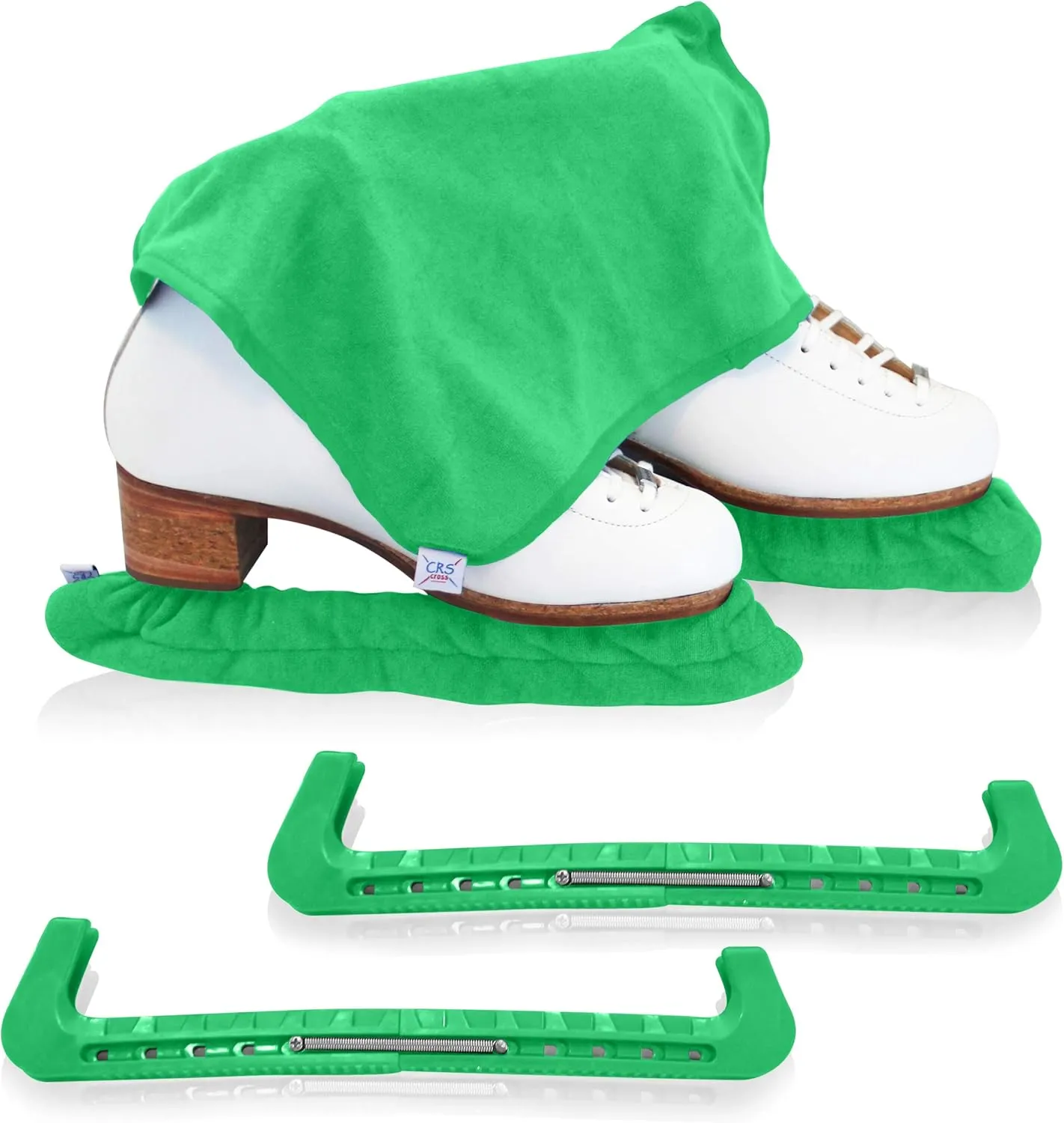 CRS Cross Skate Guards, Soakers and Towel Gift Set - Ice Skating Guards and Soft Skate Blade Covers for Figure Skating or Hockey
