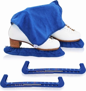 CRS Cross Skate Guards, Soakers and Towel Gift Set - Ice Skating Guards and Soft Skate Blade Covers for Figure Skating or Hockey