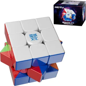 CuberShop Moyu WRM V10 20-Magnet Ball Core Version (UV Glossy) Stickerless 3x3 Speed Cube, moyu WeiLong WR M v10 Pro Twenty Magnets Magnetic Ball Core, WRM 2024 New Flagship (UVCoated Pro Version)