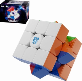 CuberShop Moyu WRM V10 20-Magnet MagLev Ball Core (UV Coated) Stickerless 3x3 Speed Cube, moyu WeiLong WR M V10 20 Magnets Magnetic MagLev Ball Core 3x3 UV, WRM 2024 (Magic Clothes Top Version)