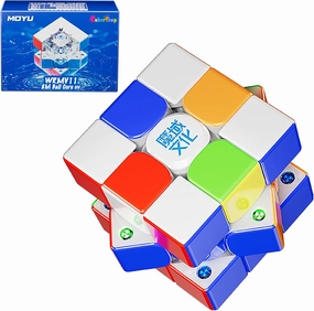 Cubershop Moyu WRM V11 8M (Core Magnet) Ball Core Magnetic UV Stickerless 3x3 Speed Cube, Latest Arrival Pro Luxury Adjustable Tension 64 Magnet Anti-pop WRM moyu Weilong Flagship Deluxe Magic Cube
