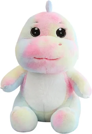 Cuddly Big Soft Toys Plush Rainbow Dinosaur Stuffed Animals Toy Doll, Dinosaur Plushie Toys Best Birthday Christmas Great Anniversary Fiesta Valentine Gifts for Children Kids Baby Toys(Pink,18 Inch)