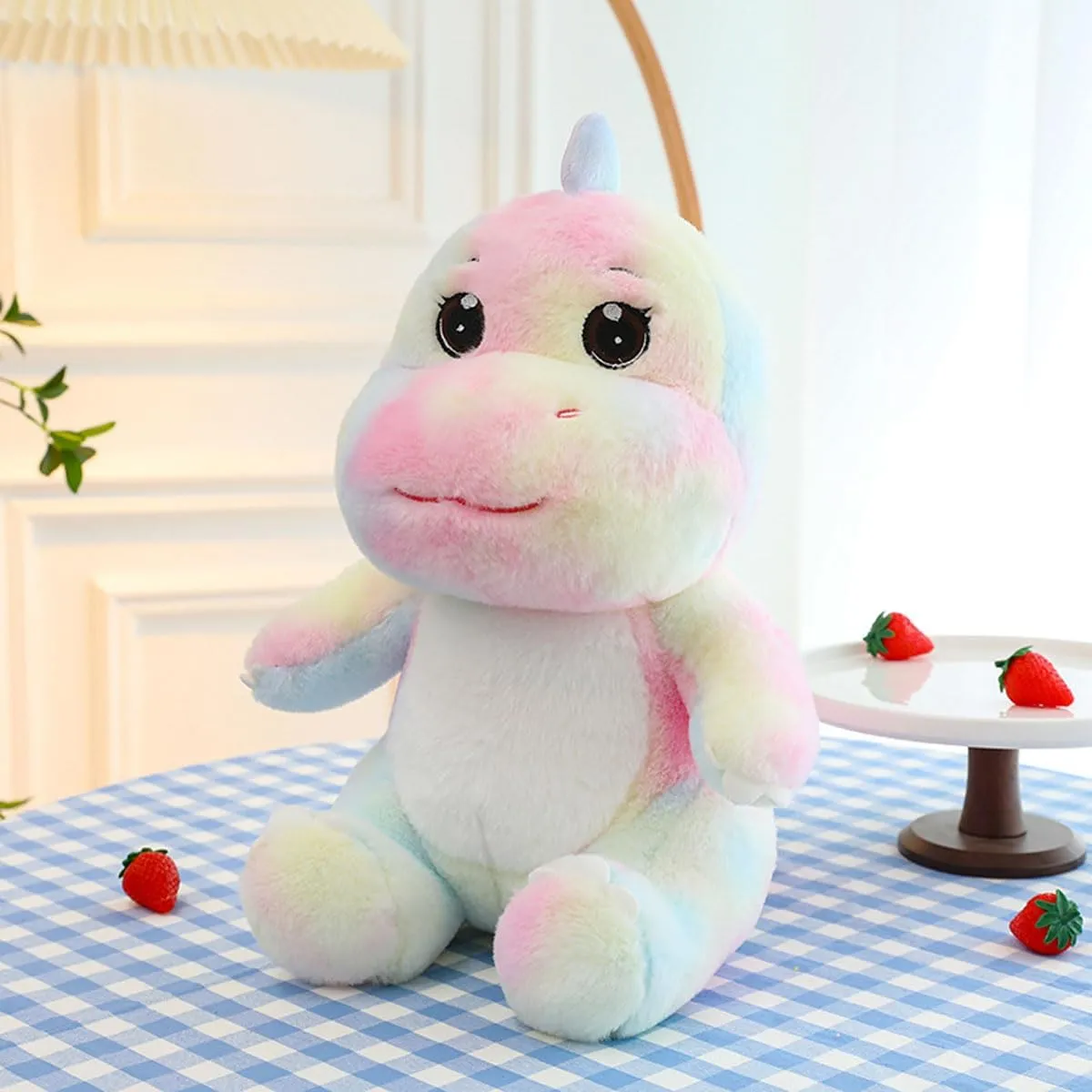 Cuddly Big Soft Toys Plush Rainbow Dinosaur Stuffed Animals Toy Doll, Dinosaur Plushie Toys Best Birthday Christmas Great Anniversary Fiesta Valentine Gifts for Children Kids Baby Toys(Pink,18 Inch)
