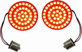 Custom Dynamics Genesis 4 Solid Red 1156 Bullet Rear Turn Signal Inserts