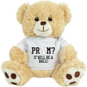 Customized Girl Baseball Softball Prom Proposal: 10 Inch Teddy Bear Stuffed Animal
