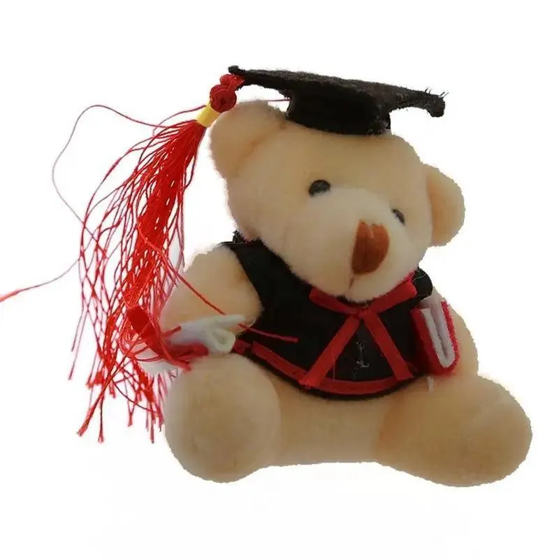Cute And Charming 9cm Lovely Bear Plush Doll with Graduation Outfit, Realistic Stuffed Baby Doll Teddy Plush Toy for Children and Adult Gift