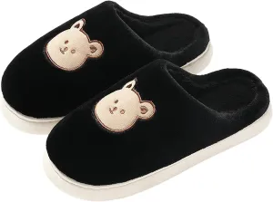 Cute Cartoon Slippers for Couples Kawaii Bear Indoor Non-Slip House Shoes Adorable Happy Dinosaur Plush Home Floor Footwear Unisex