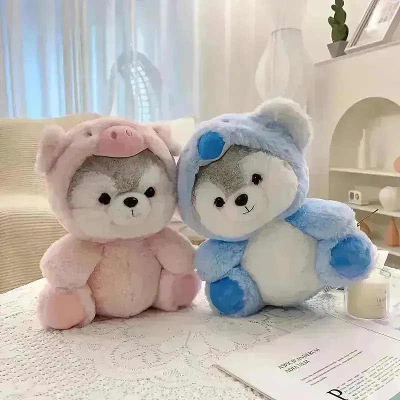 Cute Cosplay Husky Pup Soft Plushie