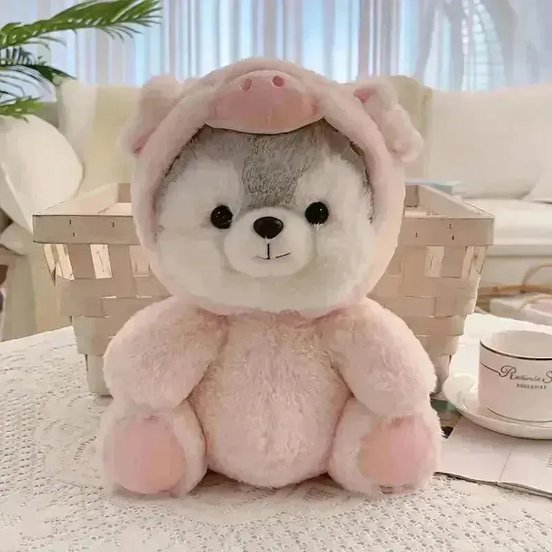 Cute Cosplay Husky Pup Soft Plushie