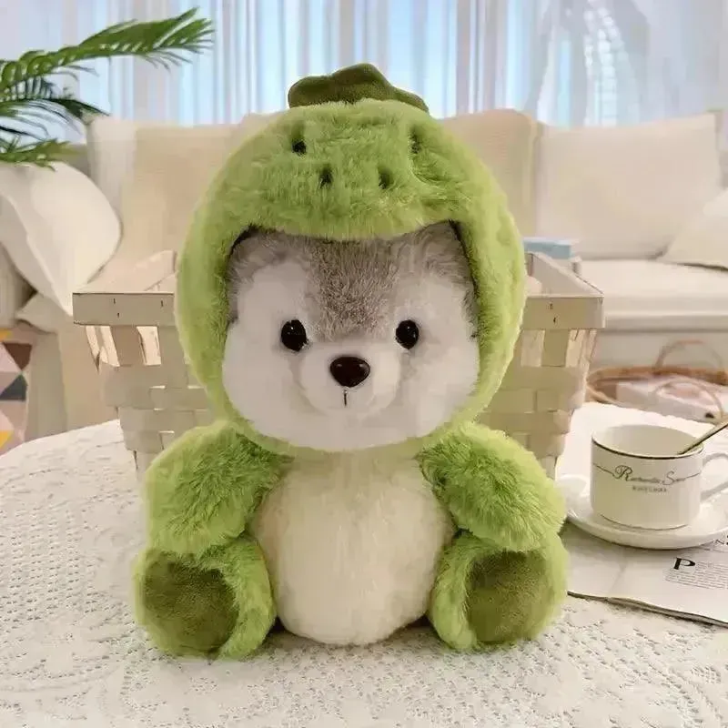 Cute Cosplay Husky Pup Soft Plushie