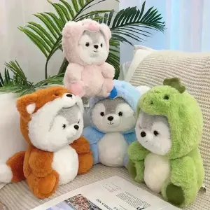 Cute Cosplay Husky Pup Soft Plushie