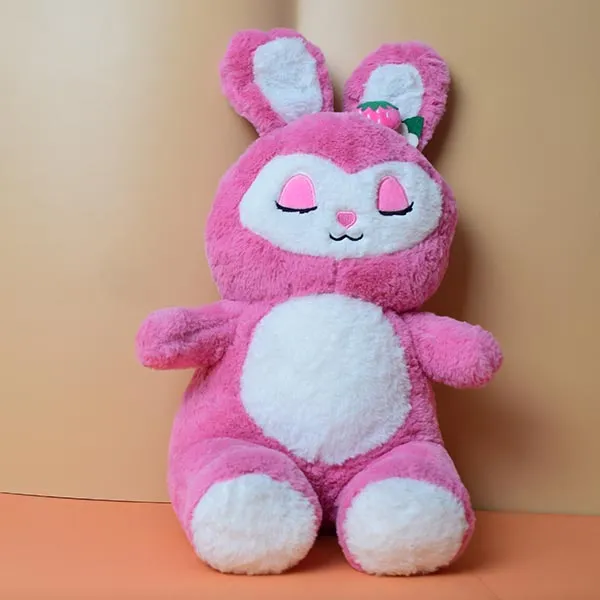 Cute Sleep Bunny Plush Doll Cartoon Rabbit Soft Plush Toy. Pink