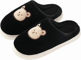 Cute Cartoon Slippers for Couples Kawaii Bear Indoor Non-Slip House Shoes Adorable Happy Dinosaur Plush Home Floor Footwear Unisex