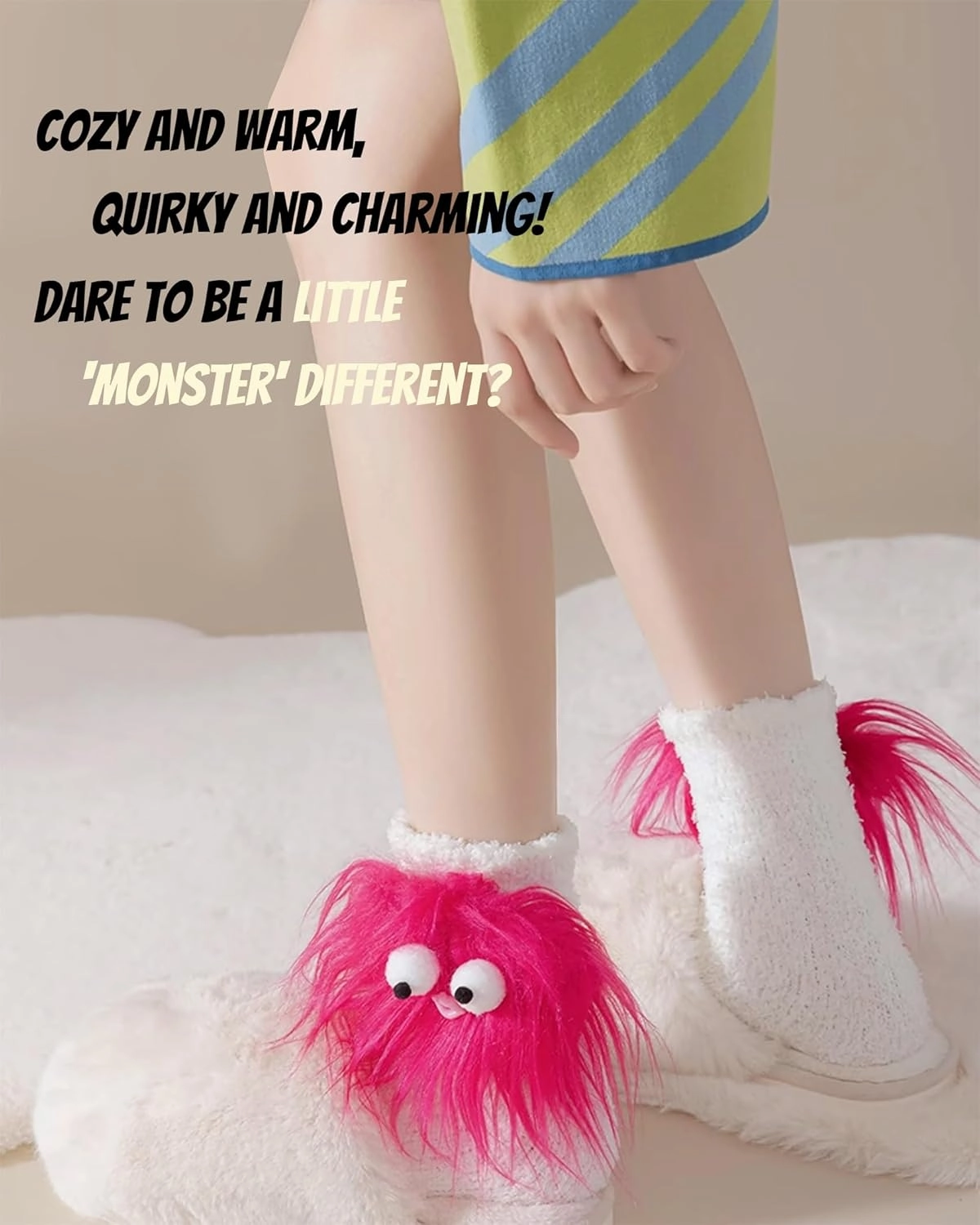 Cute Crazy Fuzzy Socks Super Soft Funny Gift for Girls Women Size 4-10