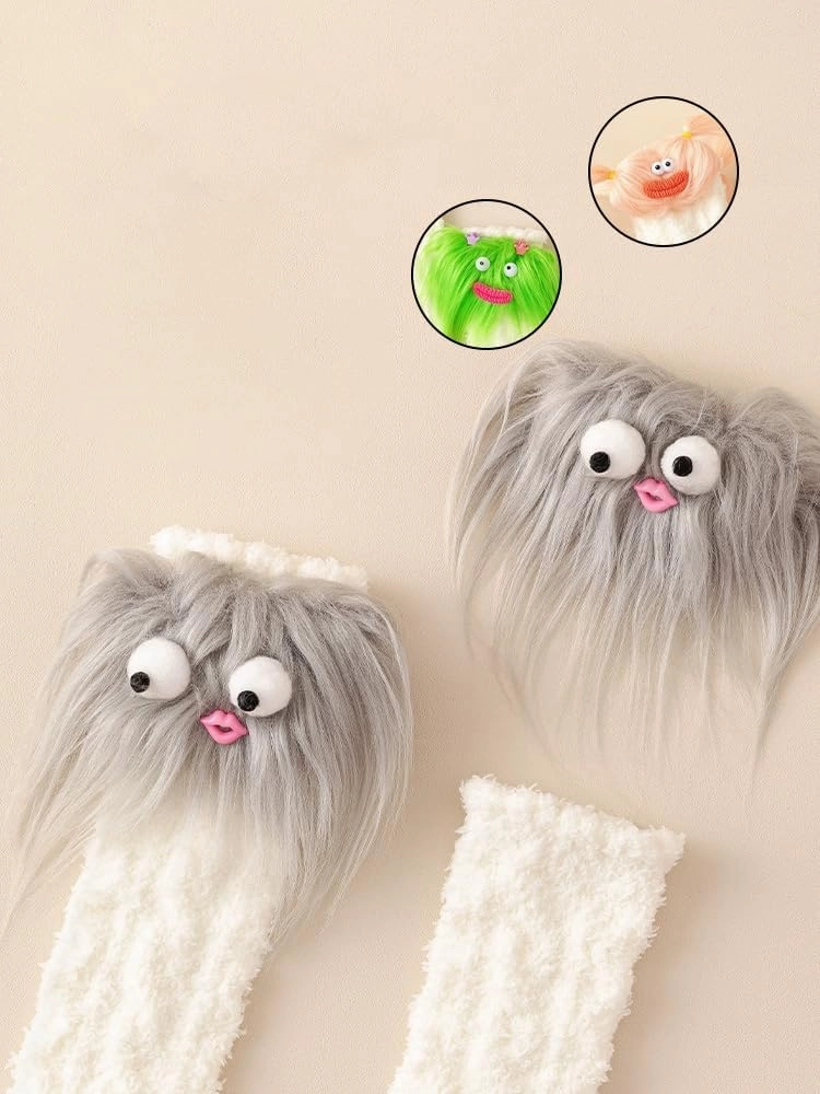 Cute Crazy Fuzzy Socks Super Soft Funny Gift for Girls Women Size 4-10