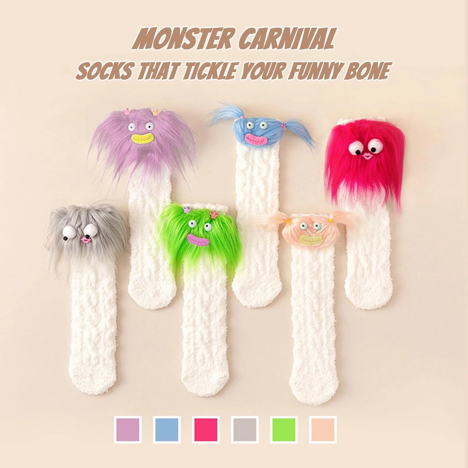Cute Crazy Fuzzy Socks Super Soft Funny Gift for Girls Women Size 4-10