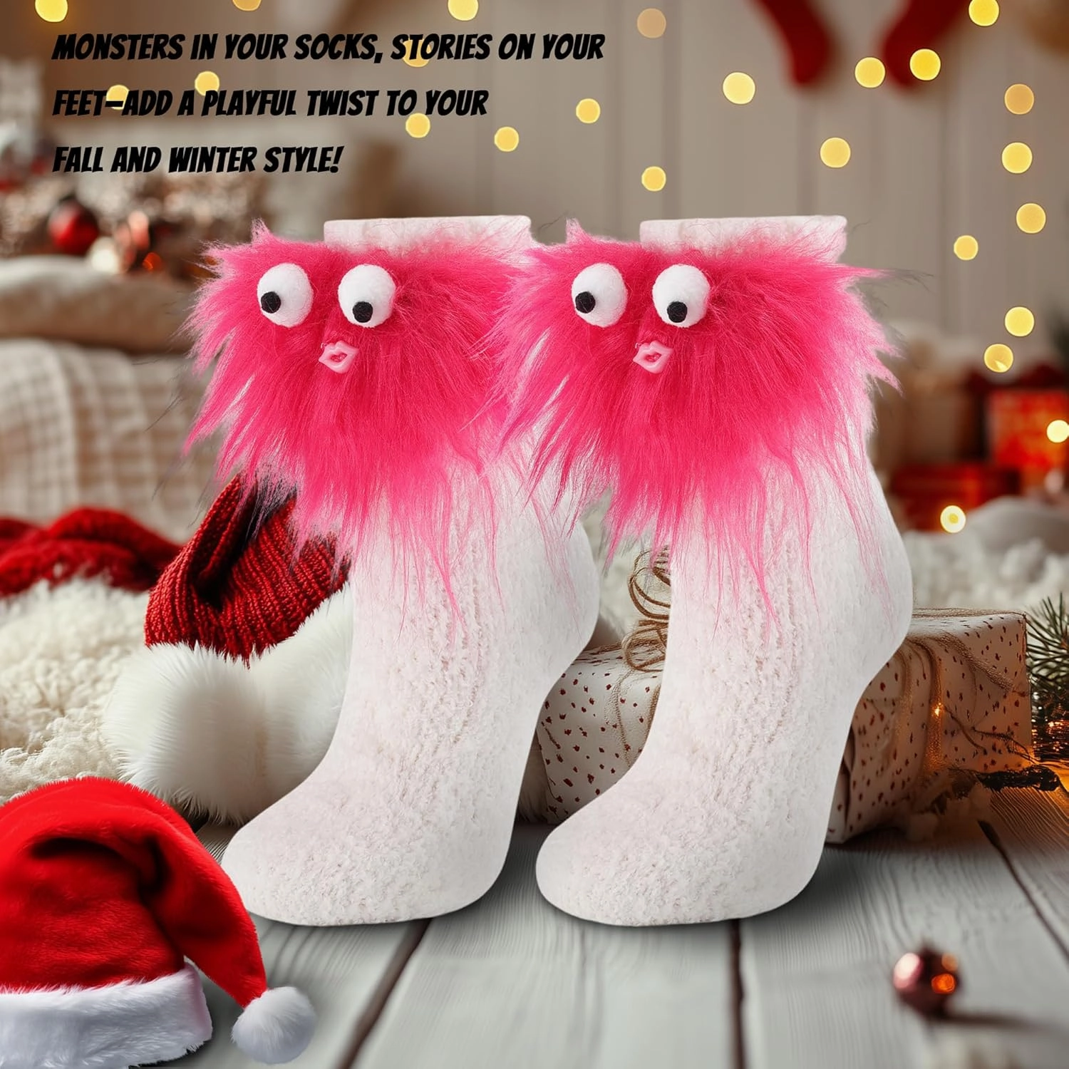 Cute Crazy Fuzzy Socks Super Soft Funny Gift for Girls Women Size 4-10