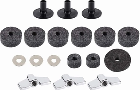 Cymbal Felts,Set Of Cymbal Stand Felt Washer And Sleeves,Drum Cymbal Felt Washer Pad Plastic Sleeve Set With Wing Nuts Good Performance High