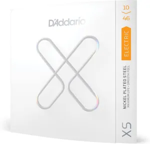 D'Addario Guitar Strings - XS Nickel Coated Electric Guitar Strings - XSE1046 - Maximum Life with Smooth Feel & Exceptional Tone - For 6 String Guitars - 10-46 Regular Light