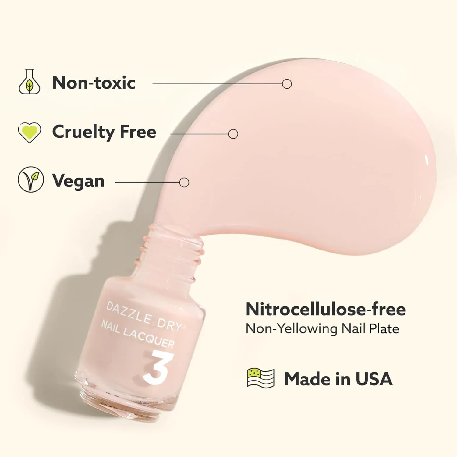 Dazzle Dry Mini Kit 4 Step System - Red Hot Chili, a bright and orangey red. Full coverage cream. (5 Piece Kit / 5 Manicures)
