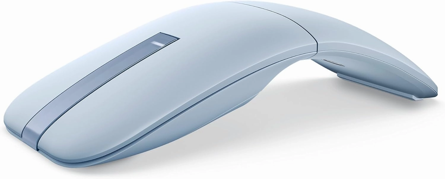 Dell MS700 Bluetooth Travel Mouse - Bluetooth 5.0/Dell Pair/Microsoft Swift Pair Connectivity, Adjust DPI up to 4000, Optical LED Sensor, Touch Scroll with latest Touch Controller - Misty Blue