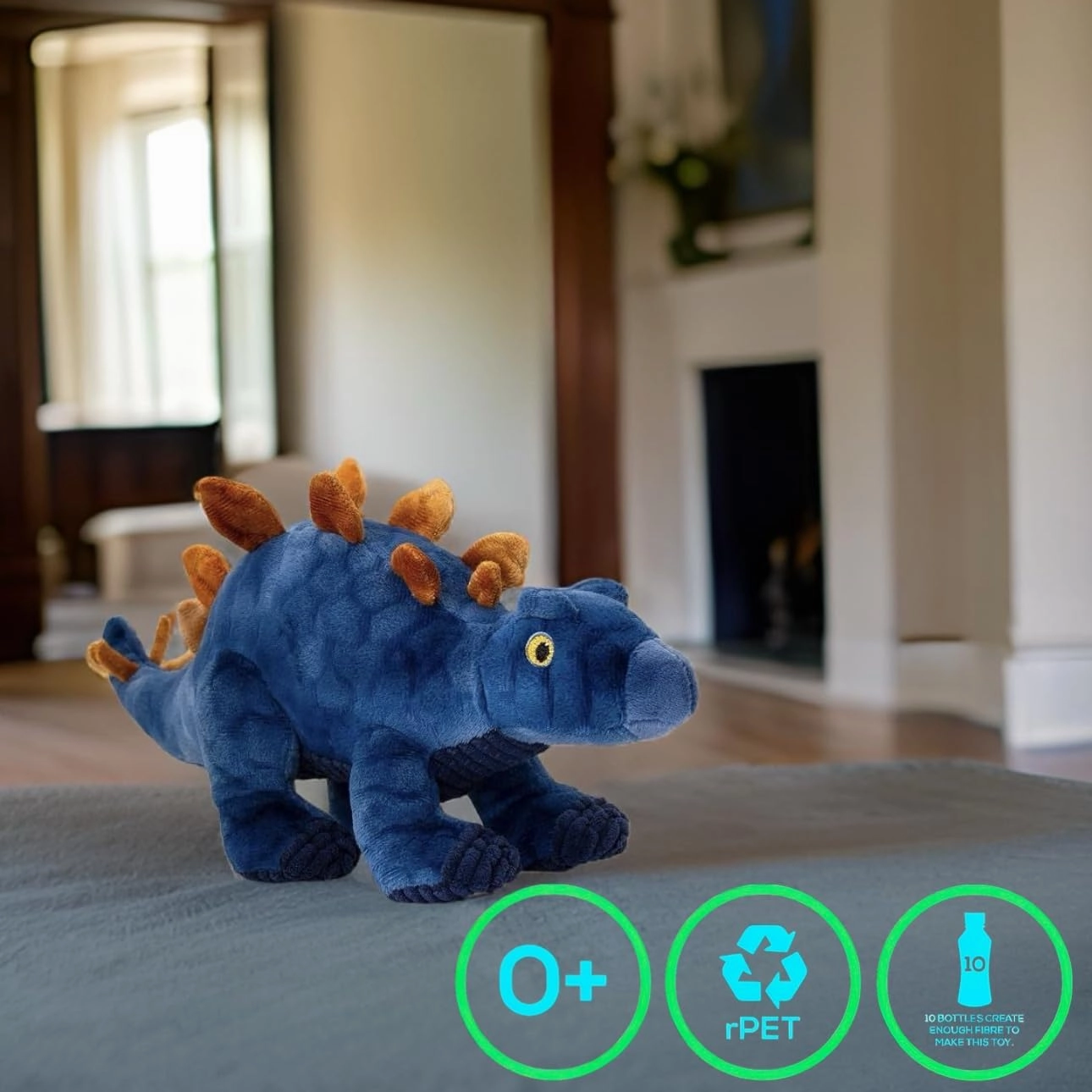 Deluxe Paws 100% Recycled Plush Eco Toys (Stegosaurus)