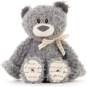 DEMDACO Loved Grey 8 x 5 x 4 Inch Polyester Mini Soft Plush Stuffed Animal Bear