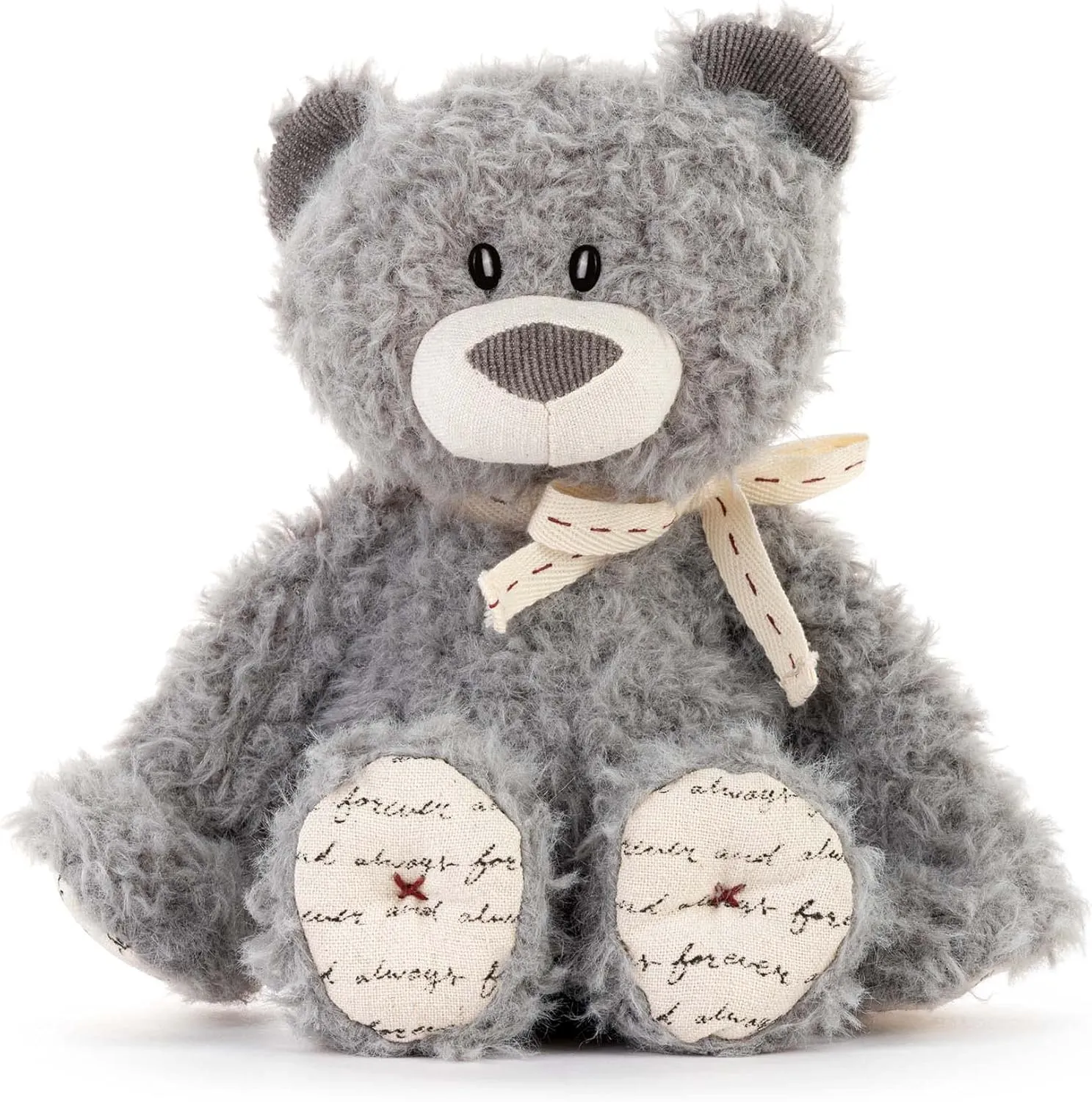 DEMDACO Loved Grey 8 x 5 x 4 Inch Polyester Mini Soft Plush Stuffed Animal Bear