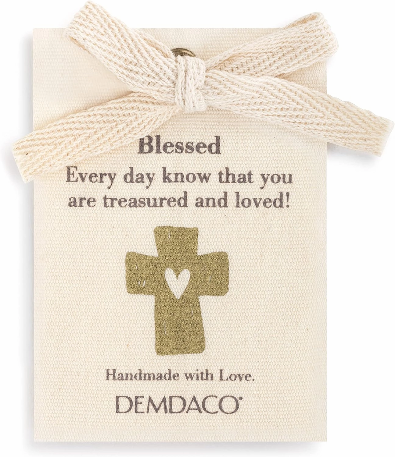 DEMDACO Blessing Mini Giving Bear Brown 8.5 inch Plush Polyester Fabric Stuffed Animal