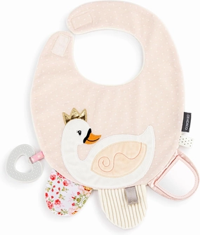 DEMDACO Mommy & Me 11.5 x 10 Inch Textured Fabric, Tactile, Teething Ring, Feeding, Activity Bib