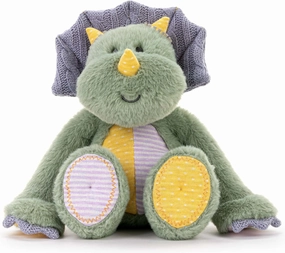 DEMDACO Oddball Green and Purple 13 Inch Polyester Stuffed Plush Animal Dinosaur