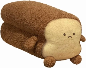 DENTRUN Toast Sliced Bread Pillow, Stuffed Bread Shape Plush Pillow, Facial Expression Soft Toast Bread Food Plushies Fun Sofa Cushion Stuffed Doll Toy for Kids Adults Gift Home Bed Room Decor, 15"