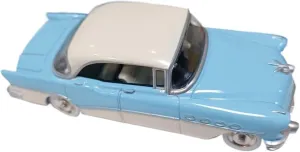 Die Cast Vehicle 1/43 for Buick Roadmaster Riviera Blue White Classic Car Model Diecast Alloy Car Model Miniature Car Models Mini Cars Replica