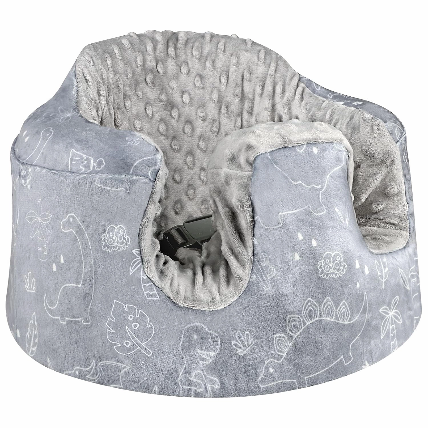 DILIMI Minky Seat Cover Compatible with Bumbo Seat, Removable Ultra Soft Comfortable Warm Seat Slipcover for Baby Boy and Girl, Dinosaur